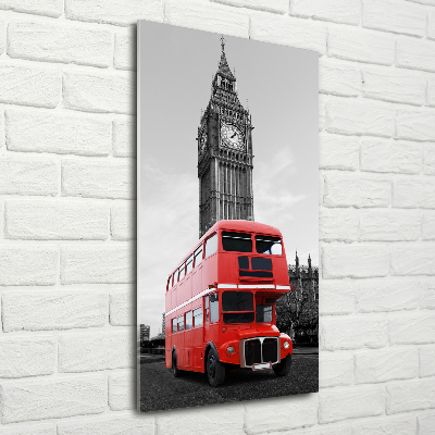 Photo printed on glass London bus