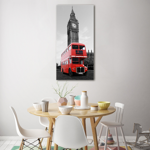 Photo printed on glass London bus