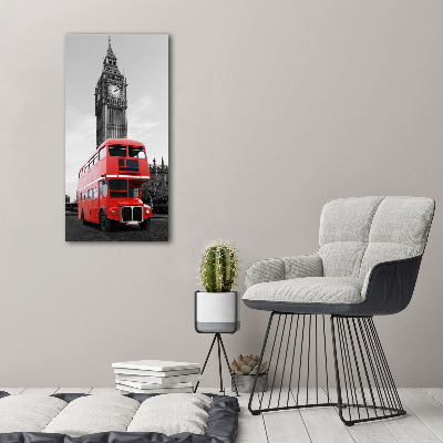 Photo printed on glass London bus