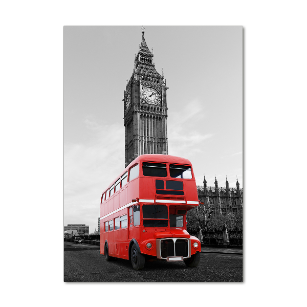 Photo printed on glass London bus