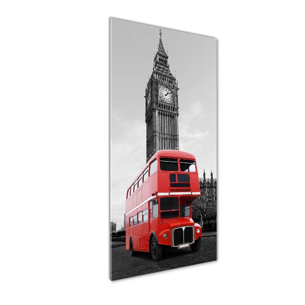 Photo printed on glass London bus