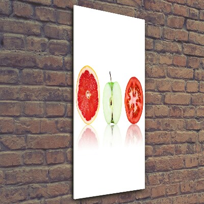 Print on a a glass Fruits and vegetables