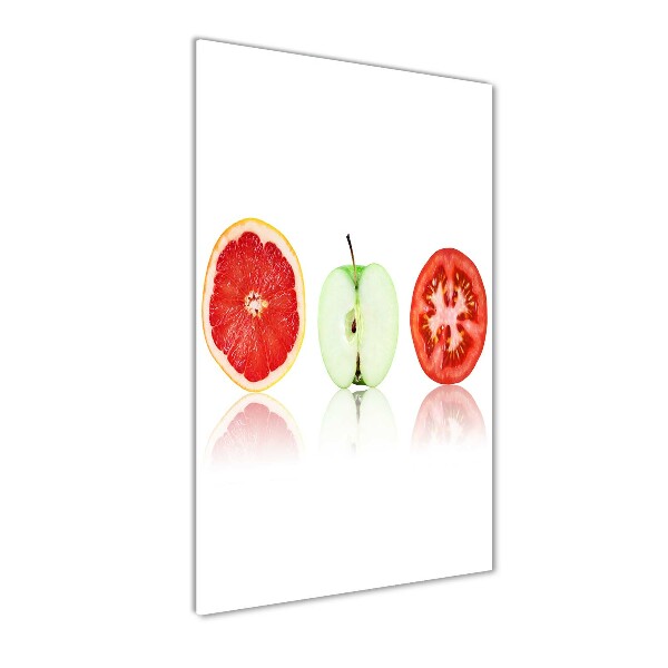 Print on a a glass Fruits and vegetables