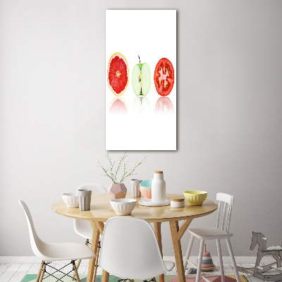 Print on a a glass Fruits and vegetables