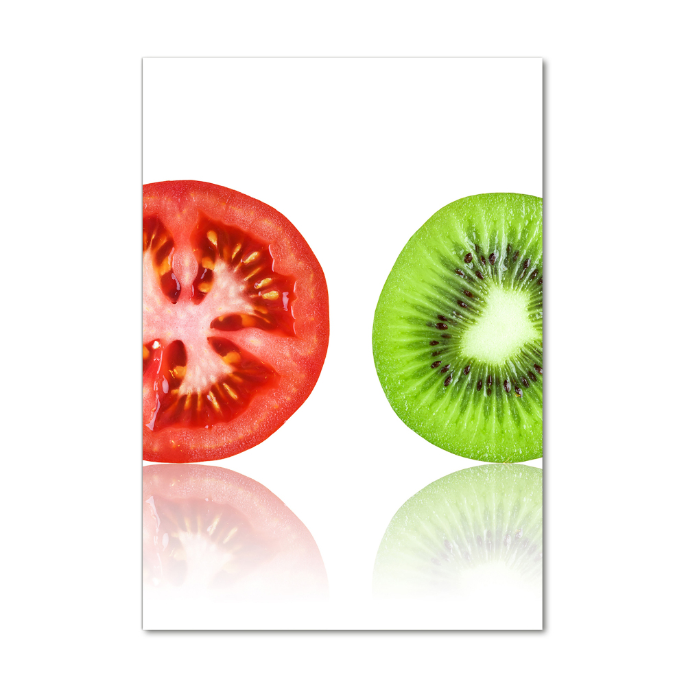 Print on a a glass Fruits and vegetables