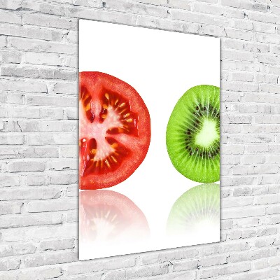 Print on a a glass Fruits and vegetables