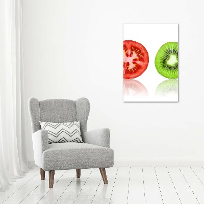 Print on a a glass Fruits and vegetables