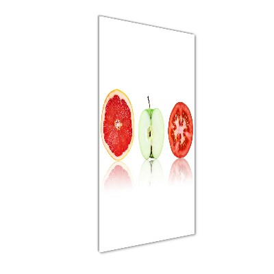 Print on a a glass Fruits and vegetables