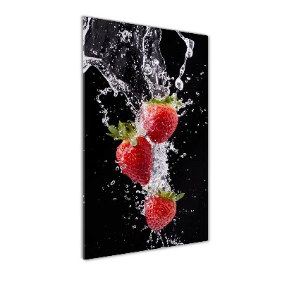 Wall art on glass Strawberries