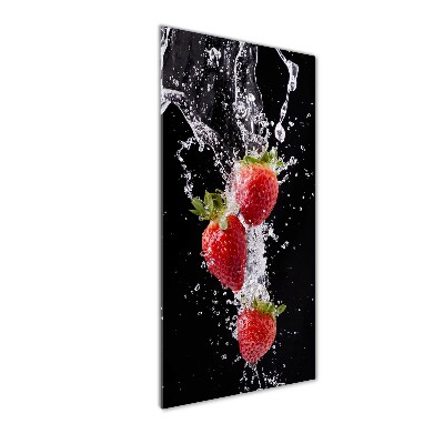 Wall art on glass Strawberries