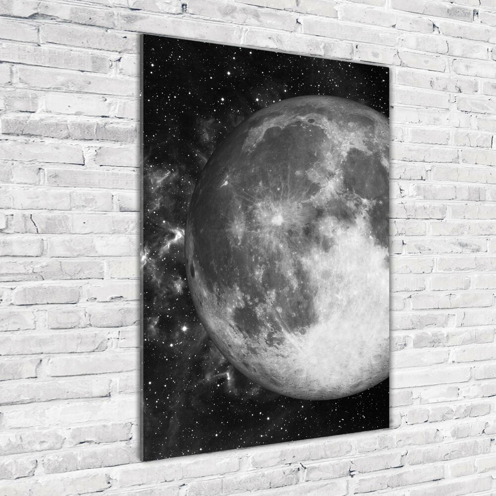 Glass picture wall art Moon