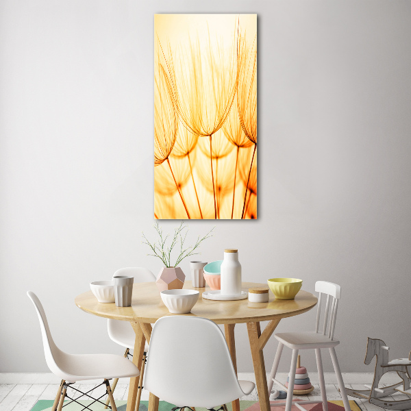 Glass wall art Dandelion seeds