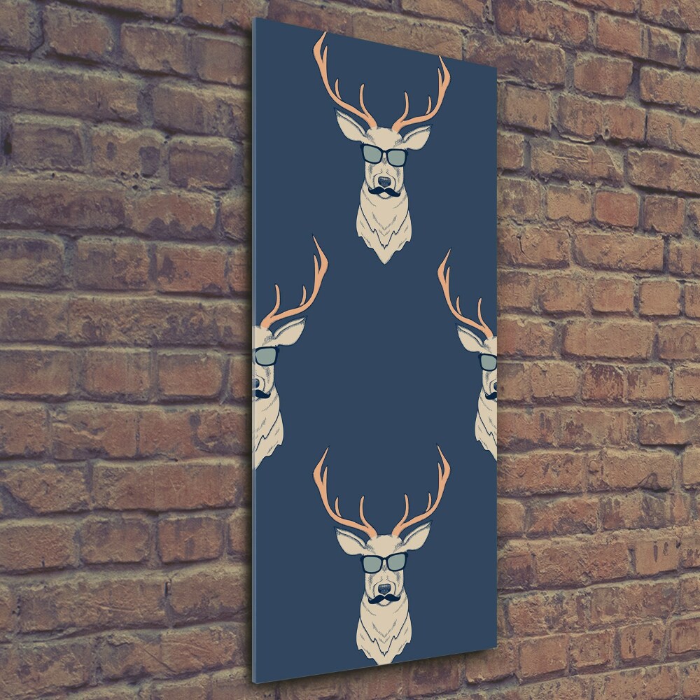 Photo printed on glass Hipster deer