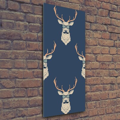 Photo printed on glass Hipster deer