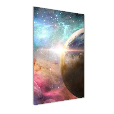 Printed glass wall art Galaxy