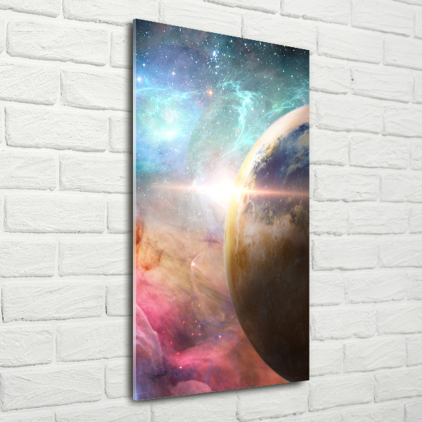 Printed glass wall art Galaxy