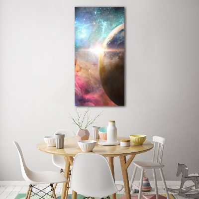 Printed glass wall art Galaxy