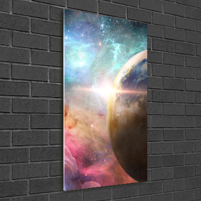 Printed glass wall art Galaxy