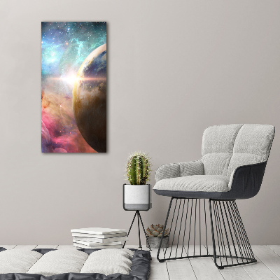 Printed glass wall art Galaxy