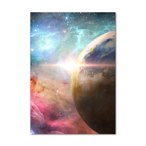 Printed glass wall art Galaxy