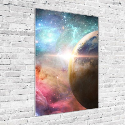 Printed glass wall art Galaxy