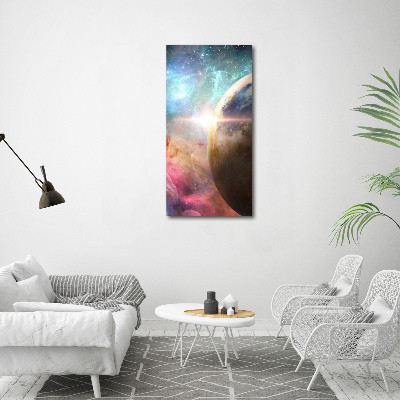 Printed glass wall art Galaxy