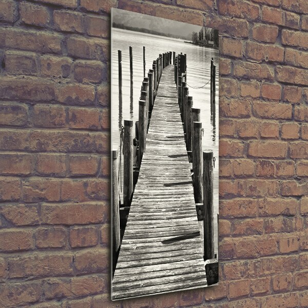 Photo printed on glass Wooden pier