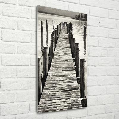 Photo printed on glass Wooden pier