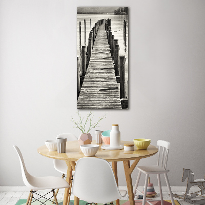 Photo printed on glass Wooden pier