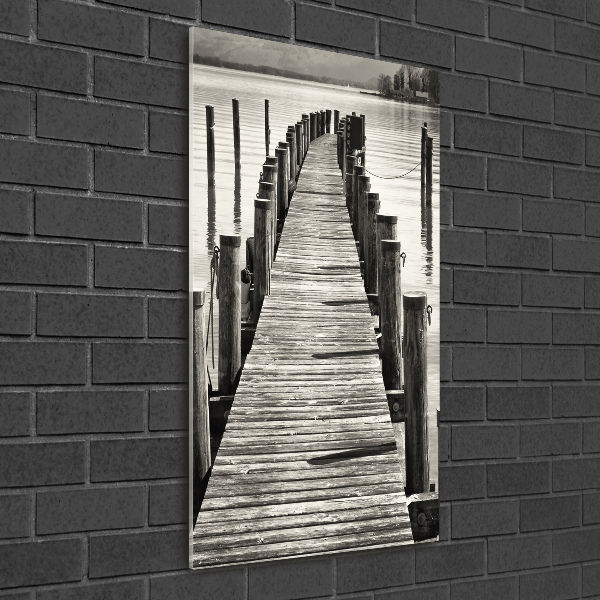 Photo printed on glass Wooden pier