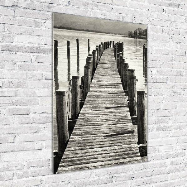 Photo printed on glass Wooden pier