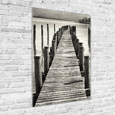 Photo printed on glass Wooden pier