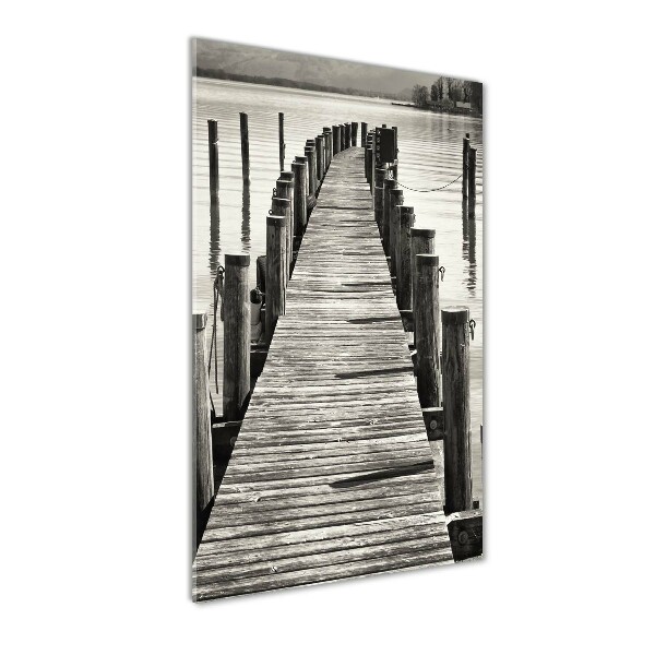 Photo printed on glass Wooden pier