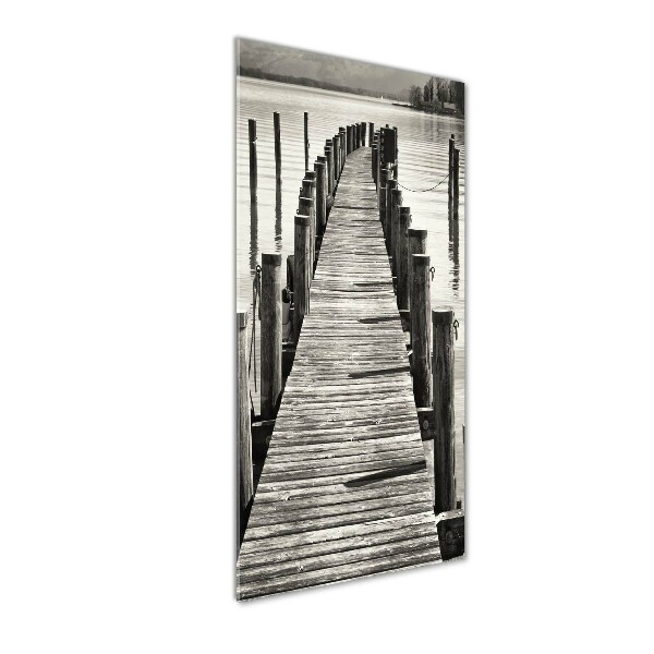 Photo printed on glass Wooden pier