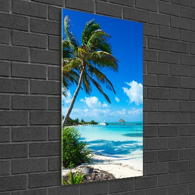 Photo printed on glass Tropical beach