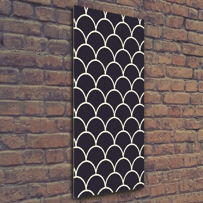 Wall art on glass Fish scales