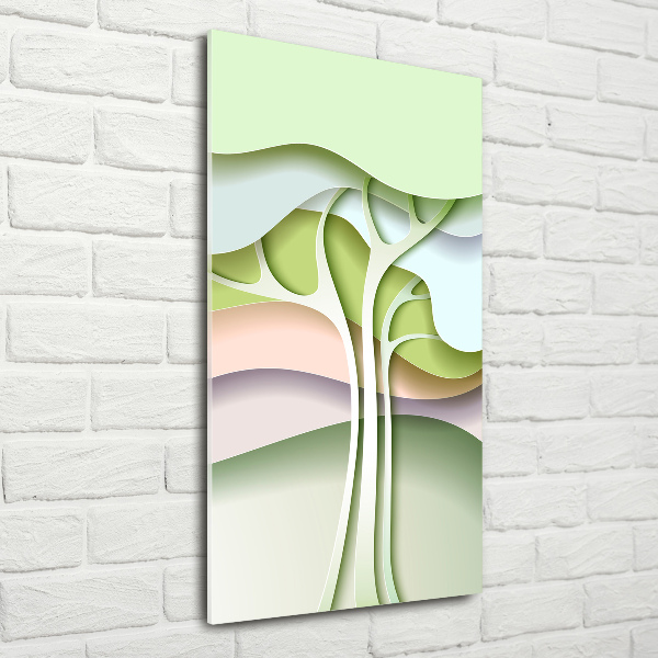 Print on a a glass Abstract tree