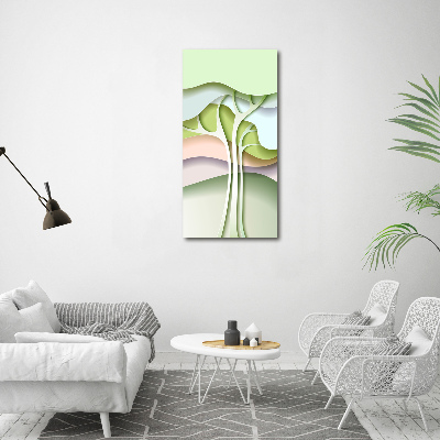 Print on a a glass Abstract tree