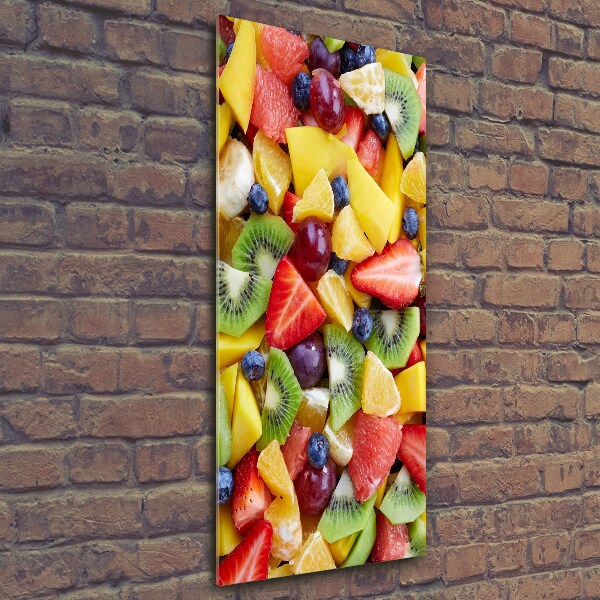 Wall art on glass Chopped fruit