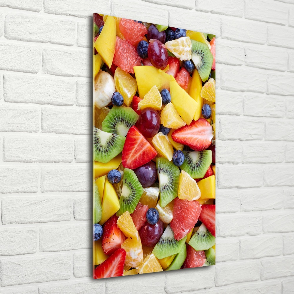 Wall art on glass Chopped fruit