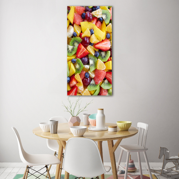 Wall art on glass Chopped fruit