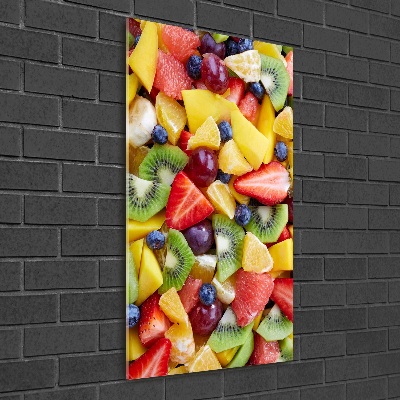 Wall art on glass Chopped fruit