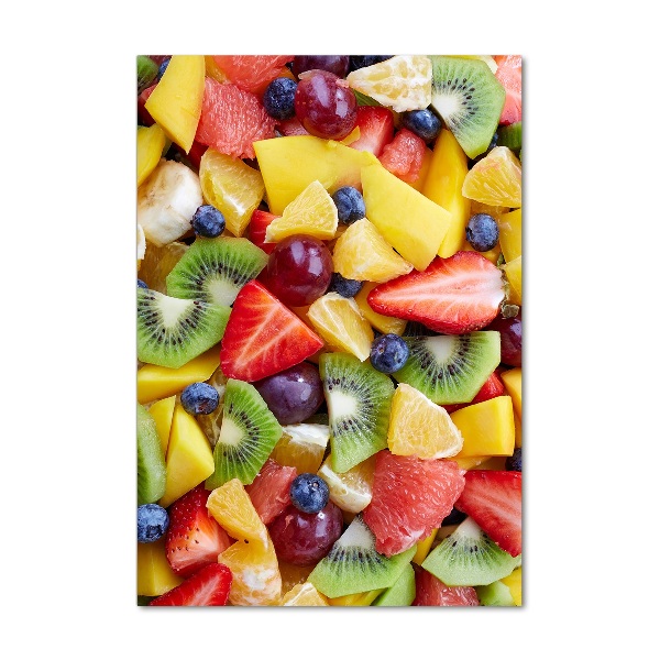 Wall art on glass Chopped fruit