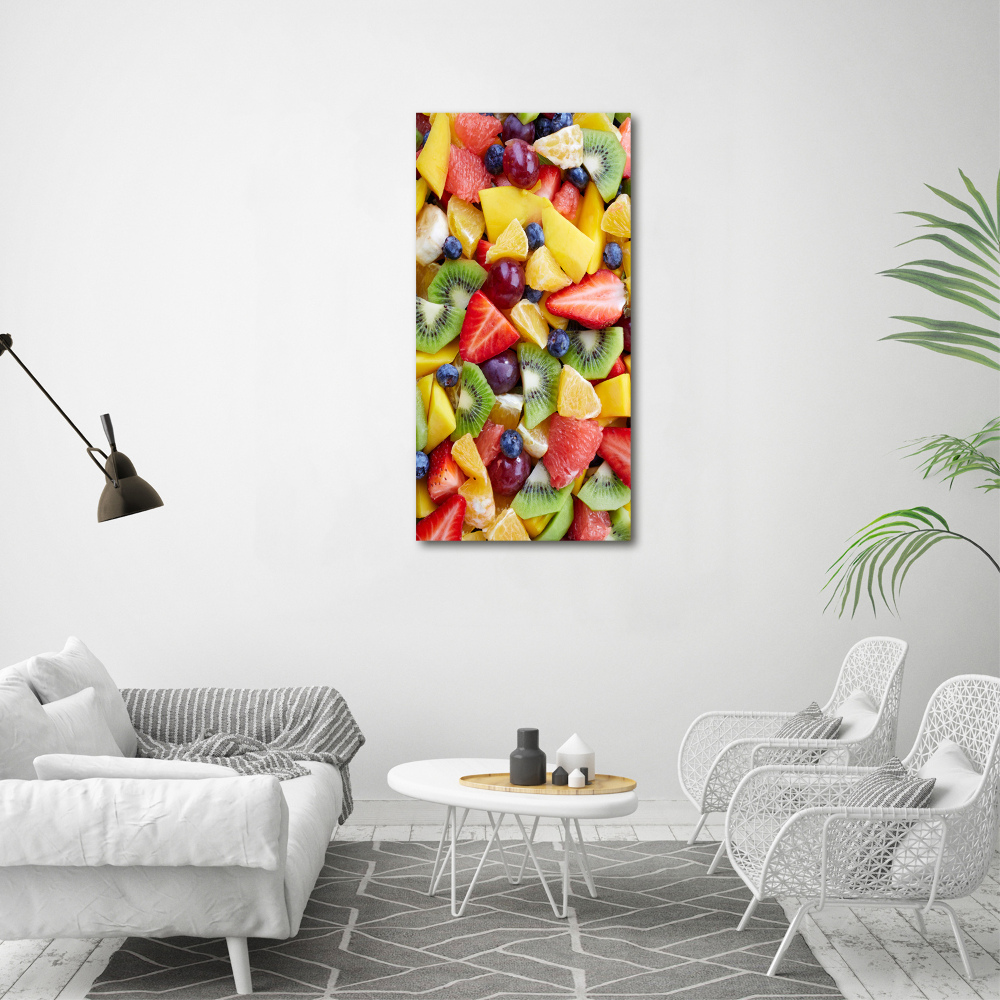 Wall art on glass Chopped fruit