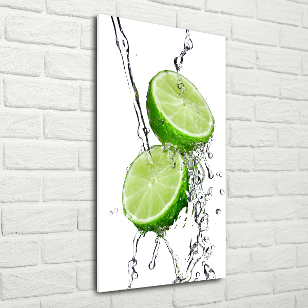 Wall art on glass Lime