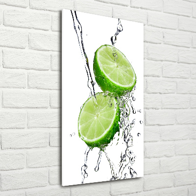 Wall art on glass Lime