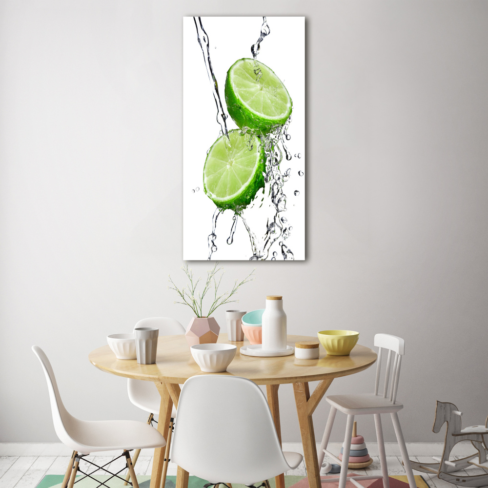 Wall art on glass Lime