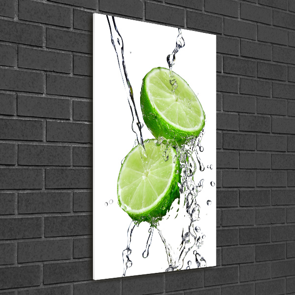 Wall art on glass Lime