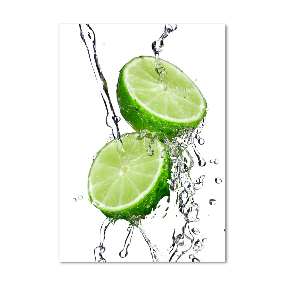 Wall art on glass Lime