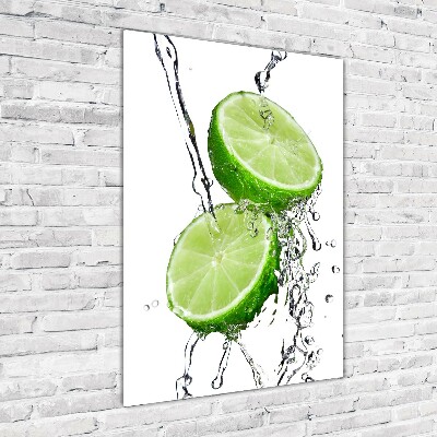 Wall art on glass Lime